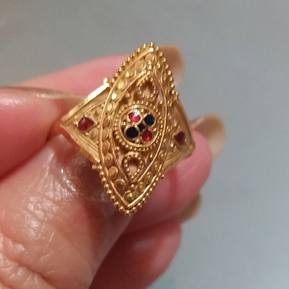 Dubai Jewelry Stunning New 22k Solid Gold Ring From Dubai Poshmark